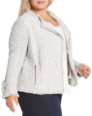 Fringe Mix Knit Jacket