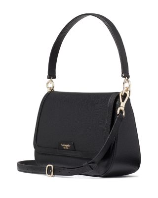 Hudson Pebbled Leather Flap Shoulder Bag