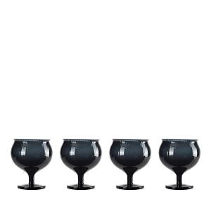 Shop Nude Glass Omnia Bey Navy Blue Cognac Glasses, Set Of 4