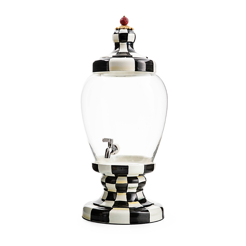 Mackenzie-childs Courtly Check Enamel Beverage Hostess In Multi