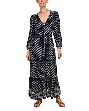 Shop Faherty Orinda Belted Maxi Dress In Lotus Floral