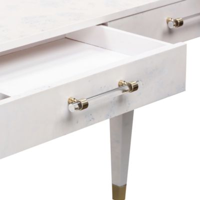 Brandyss Burl Work Desk in White