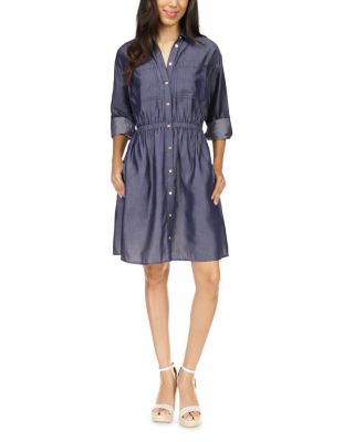 Michael Kors Roll Sleeve Mini Shirtdress