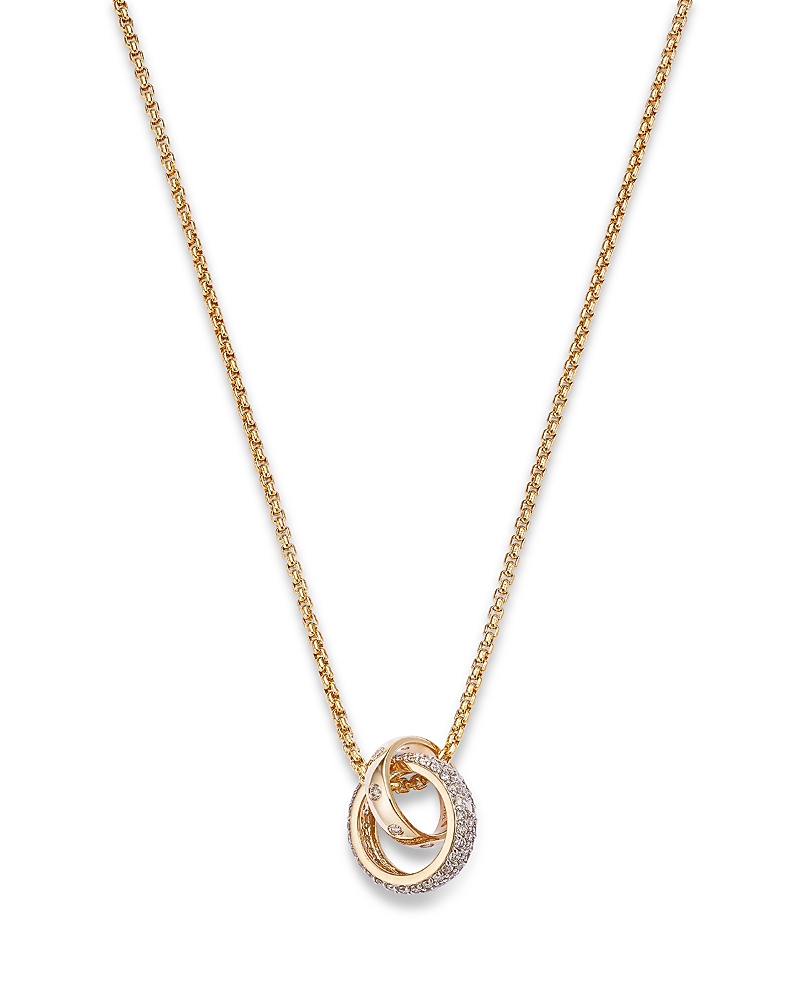 Bloomingdale's Fine Collection Diamond Interlocking Pendant Necklace in 14K Yellow Gold, 1.0 tcw