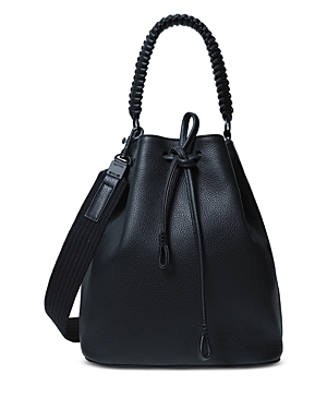 Shop Callista Bucket Bag 23 Black Grained Leather