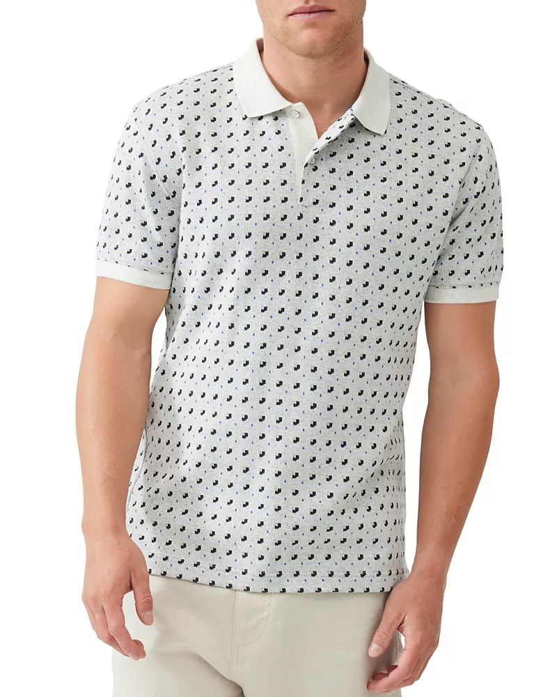 Rodd & Gunn Five Roads Cotton Printed Polo Shirt