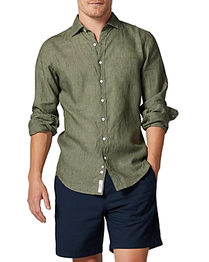 Shop Rodd & Gunn Coromandel Linen Shirt In Kelp