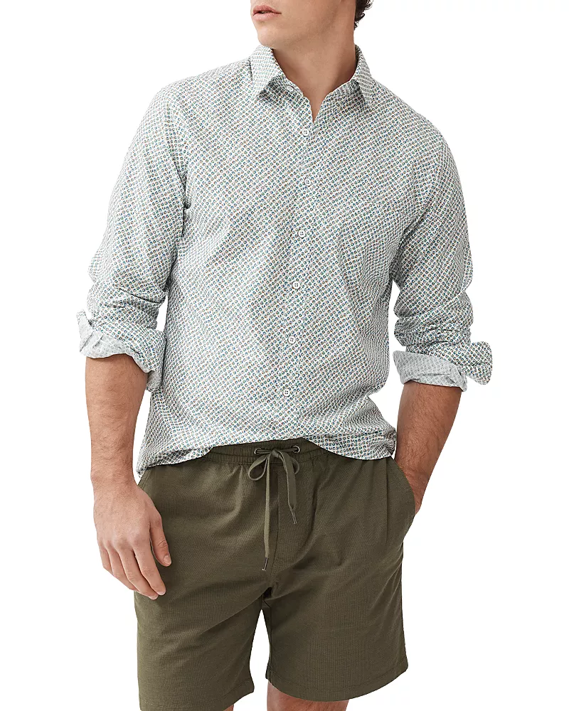 Rodd & Gunn Underwood Printed Cotton Slim Fit Shirt