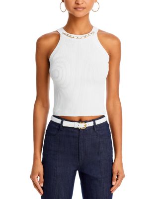 Tulip Chain Trim Halter Top