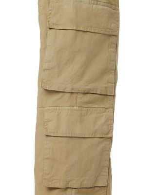 Drawstring Cargo Pants in Ripstop Tan