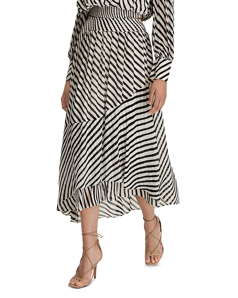 Reiss Dani Striped Asymmetric Skirt