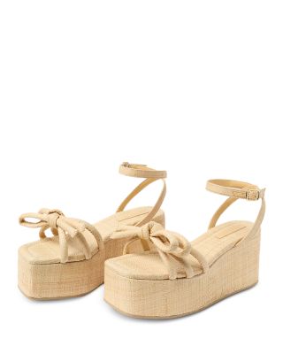 her lip to Trois Tweed Platform Sandals