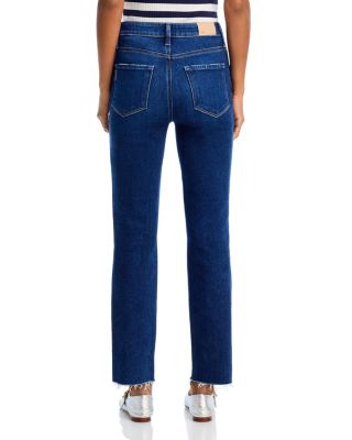 Cindy High Rise Ankle Straight Jeans in Foreign Film