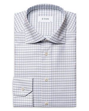 Shop Eton Contemporary Fit Check Shirt In Yellow