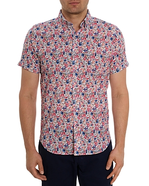 Robert Graham Padar Short Sleeve Button Down Shirt In Multi