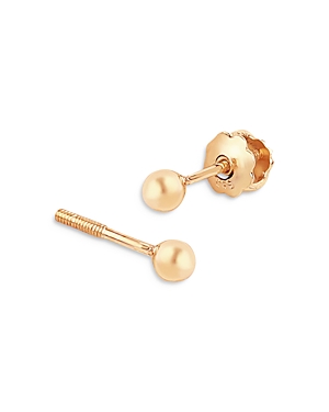 Bloomingdale's Children's Tiny Ball Stud Earrings In 14k Yellow Gold In Gold
