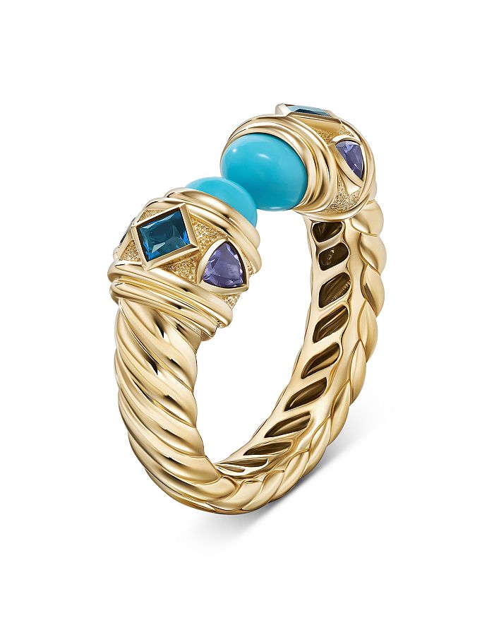 David Yurman Renaissance® Ring in 18K Yellow Gold with Turquoise ...