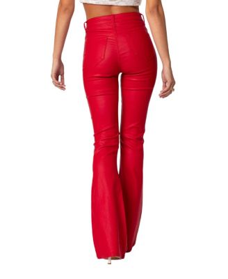Luna Faux Leather Flare Jeans