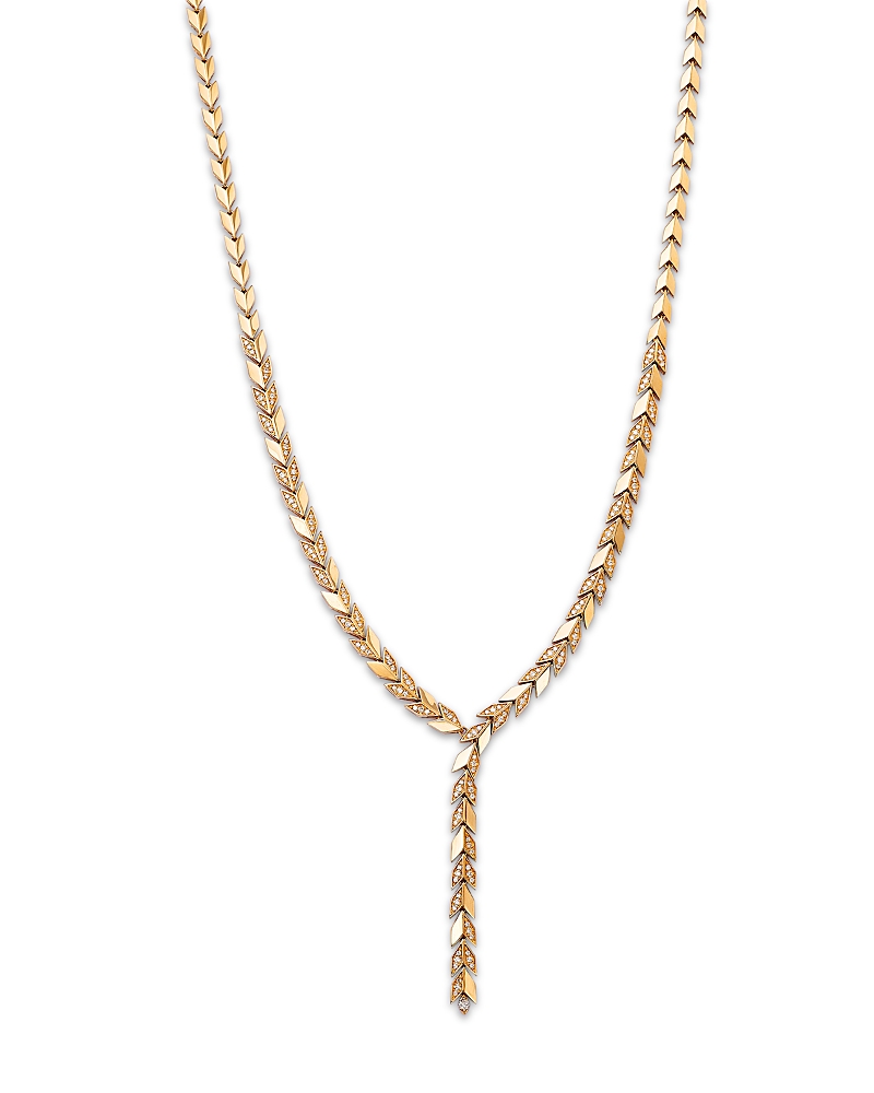 Bloomingdale's Fine Collection Diamond Chevron Lariat Necklace in 14K Yellow Gold, 0.85 tcw