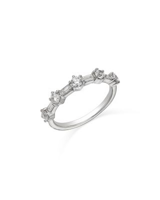 Bloomingdale's Fine Collection - Diamond Round & Baguette Band in 14K White Gold, 0.75 ct. t.w.