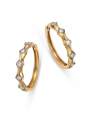 Bloomingdale's Diamond Hoop Earrings In 14k Yellow Gold, 0.25 Ct. T.w.