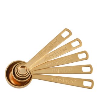 Le Creuset Stainless Steel Gold Tone Measuring Spoons, Set of 5 | Bloomingdale's Home