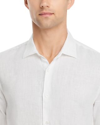 Giles Linen Textured Tailored Fit Button Down Shirt