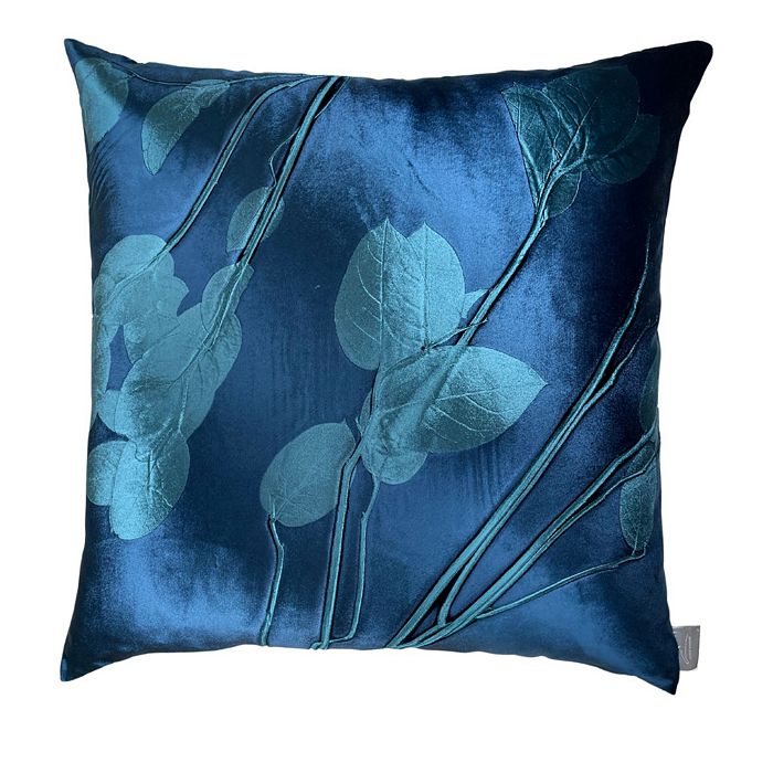 Aviva Stanoff Azure Lemon Leaf Decorative Pillow, 20" x 20
