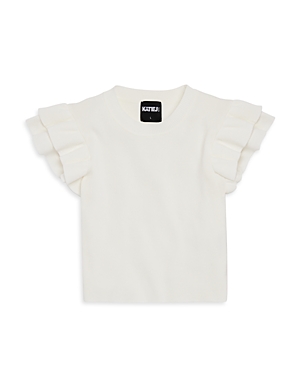 Katiejnyc Girls' Tween Isla Sweater Short Sleeve Top - Big Kid In White