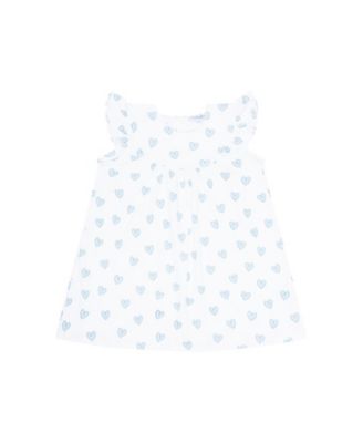 Nellapima - Girls' Blue Heart Print Scoop Neck Dress - Baby, Little Kid
