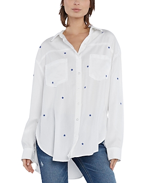Shop Billy T Vip Star Embroidered Shirt In White