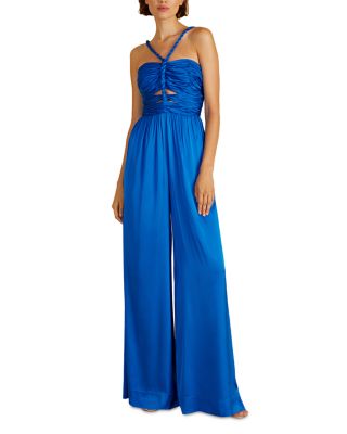 Amur - Kirah Twist Halter Wide Leg Jumpsuit