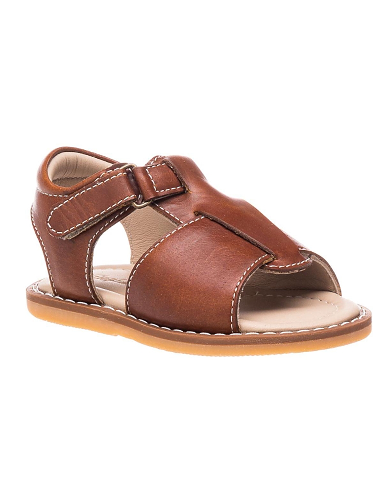 Elephantito Boy's Grip-strap Leather Sandals, Baby In Natural