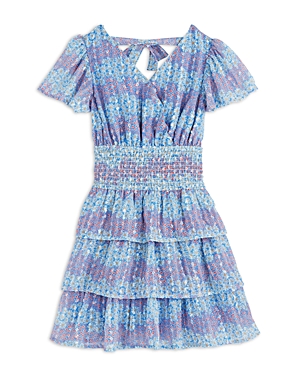 Shop Bcbg Girls Girls' Printed Smocked Waist Dress - Little Kid In Multi