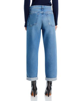 Dre Low-Rise Cuffed Baggy Jeans in Meyer