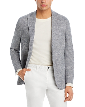 Jack Victor Hampton Melange Linen Jersey Regular Fit Sport Coat In Mid Grey