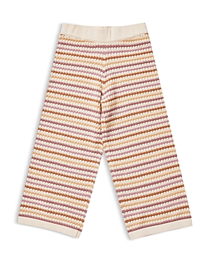 Shop Rylee + Cru Girls' Knit Wide Leg Pants - Little Kid In Honeycomb Stripe