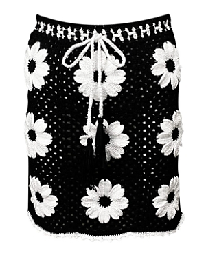 Shop Nessi Byrd Girls' Oila Hand Made Crochet Skirt - Little Kid, Big Kid In Black