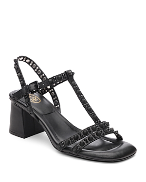 Shop Ash Women's Janice Bis Studded Block Heel Sandals In Black