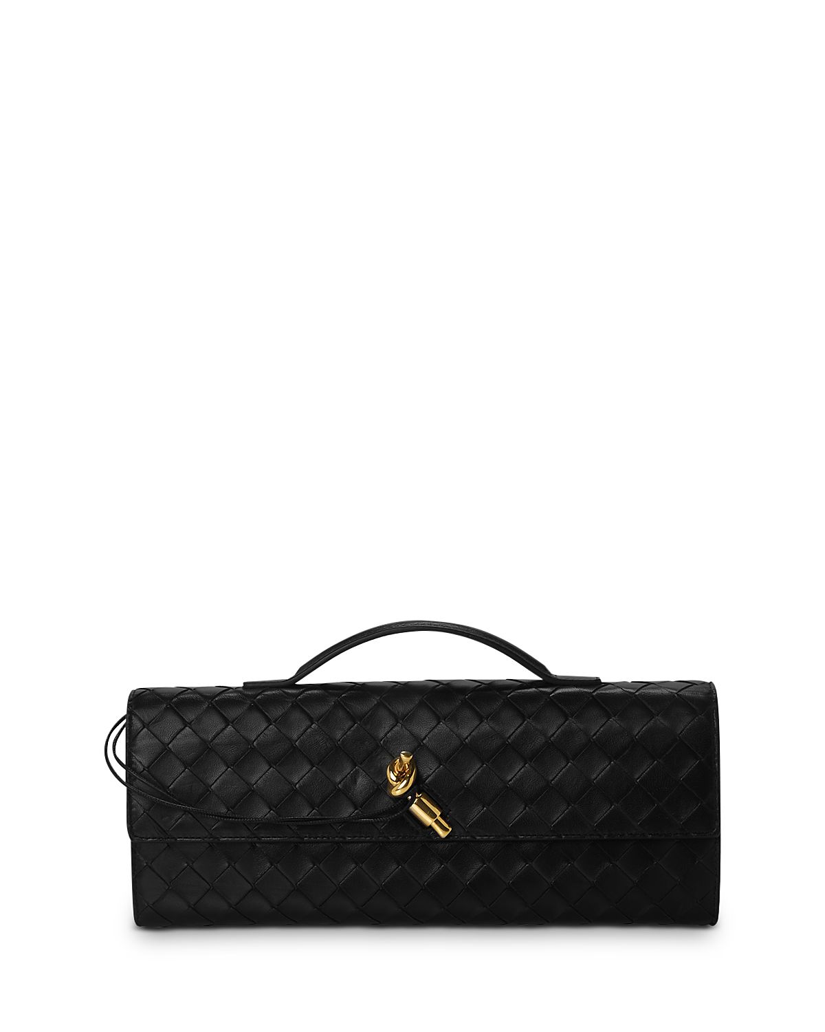 Bottega Veneta Andiamo Intrecciato Leather Clutch