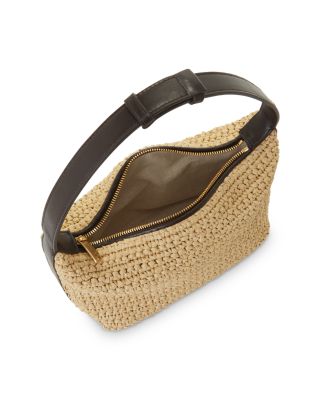 Mini Wallace Raffia Shoulder Bag