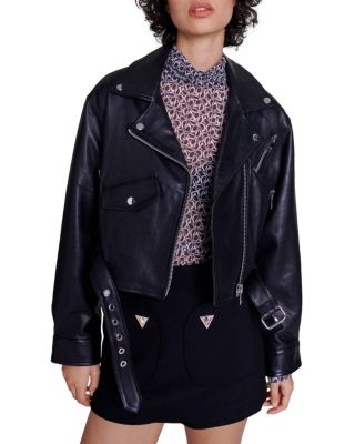 Maje - Besley Leather Moto Jacket