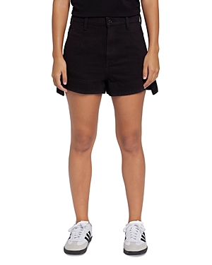 Shop 7 For All Mankind Tailored Slouch High Rise Shorts In Black