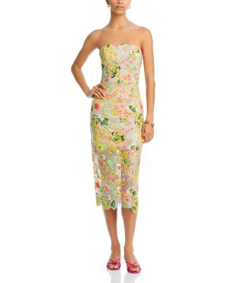 MILLY Kait Botanica Sequined Embroidered Dress | Bloomingdale's Women