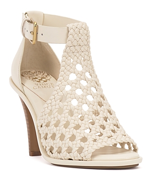 Vince Camuto Frasper Woven Ankle Strap Sandal In White