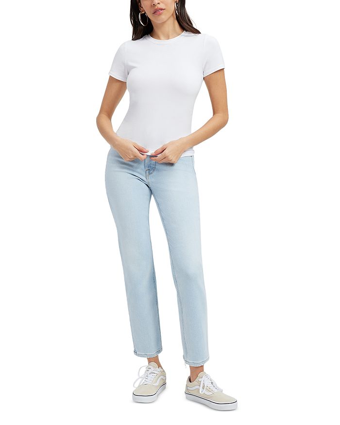GOOD AMERICAN CROPPED BABY TEE 