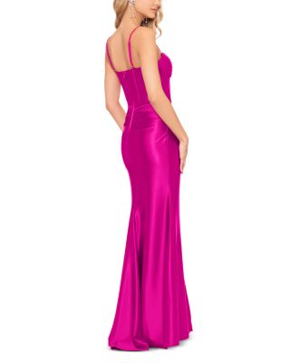 Satin Mermaid Bustier Gown - Exclusive