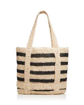 AQUA - Traveler Toyo Straw Tote Bag - Exclusive