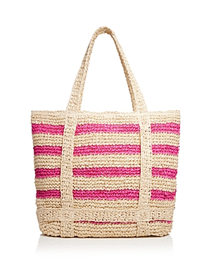 Shop Aqua Traveler Toyo Straw Tote Bag - 100% Exclusive In Pink
