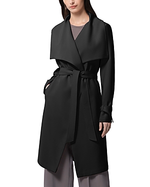 Shop Soia & Kyo Olivia Wrap Trench Coat In Black